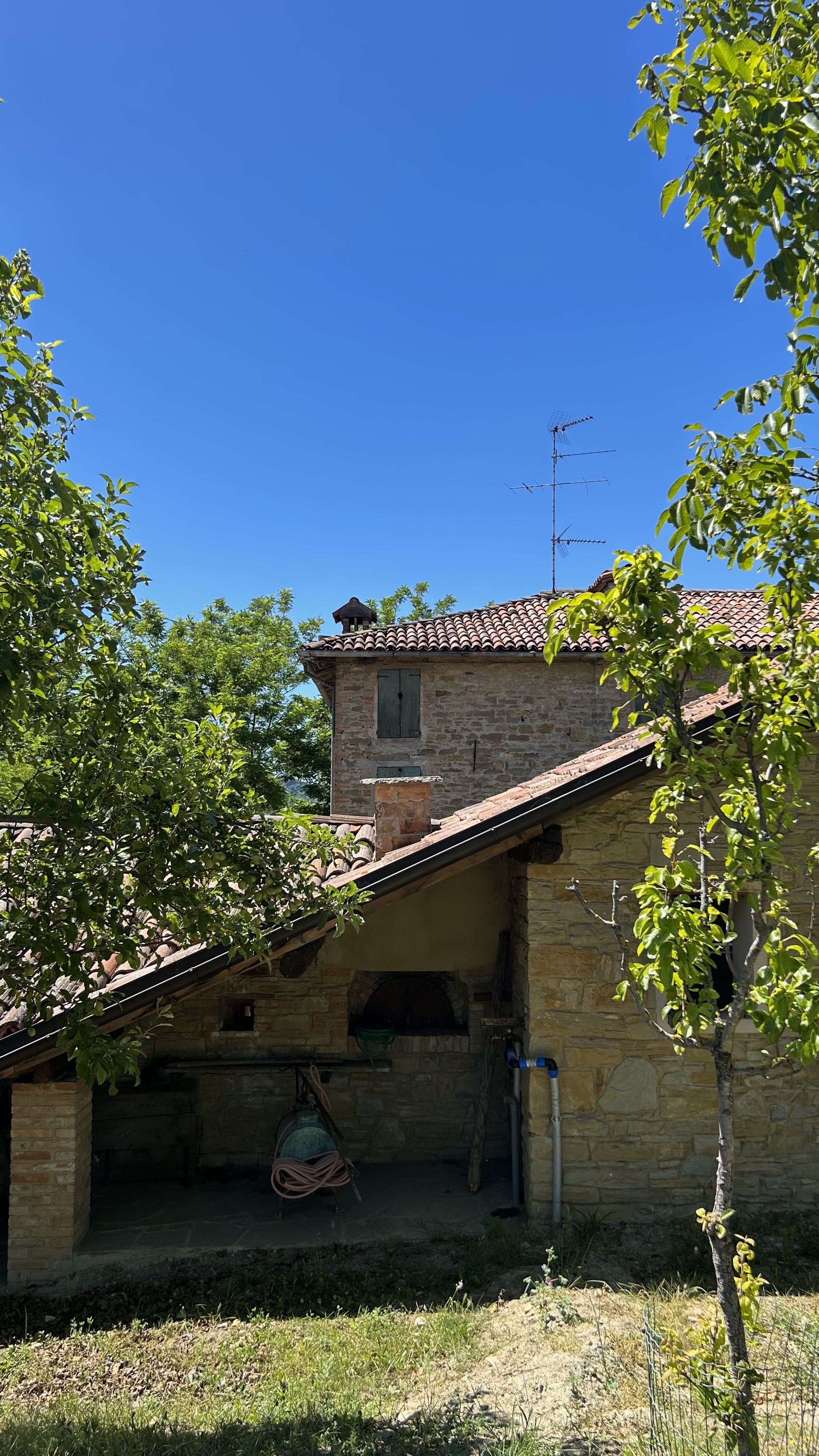 La casa in pietra dell'azienda agricola Gargeto